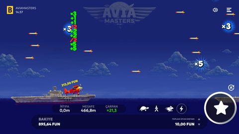 Aviamasters oyun ekranı